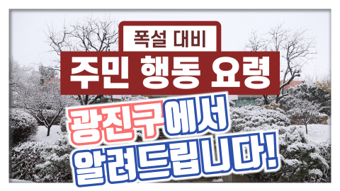 폭설 대비 주민 행동 요령 안내