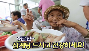 여름철 지역어르신들을 위한 삼계탕 나눔행사